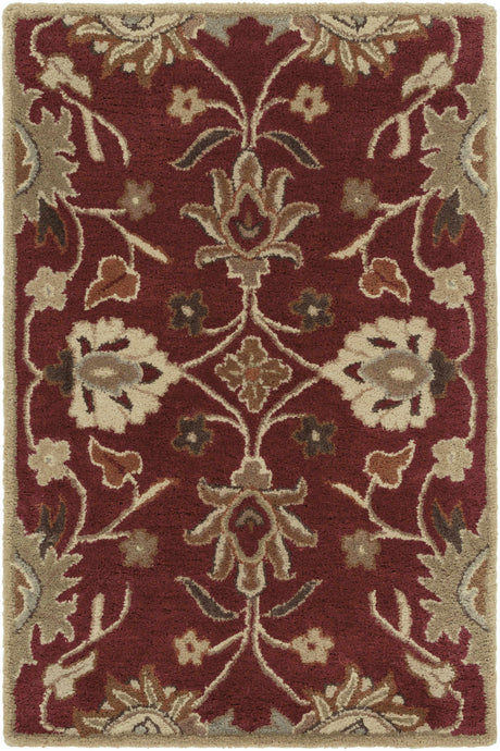 Conesus Red 1061 Hand Tufted Wool Rug - Ornate Home