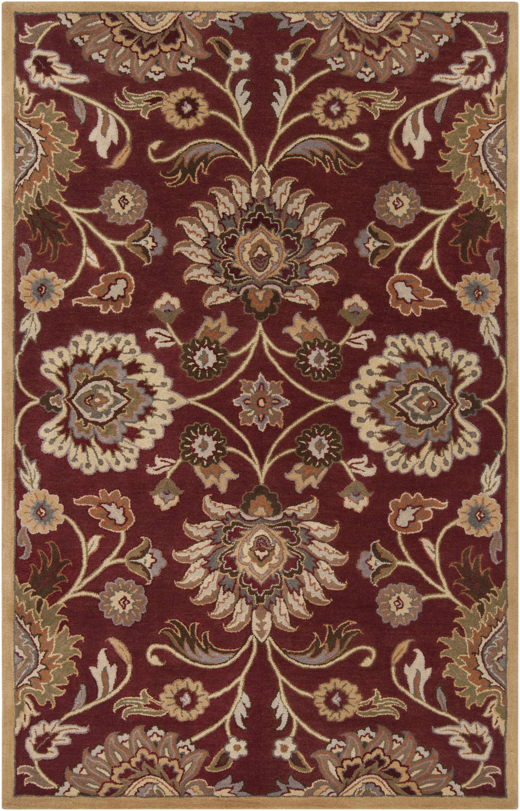 Conesus Red 1061 Hand Tufted Wool Rug - Ornate Home