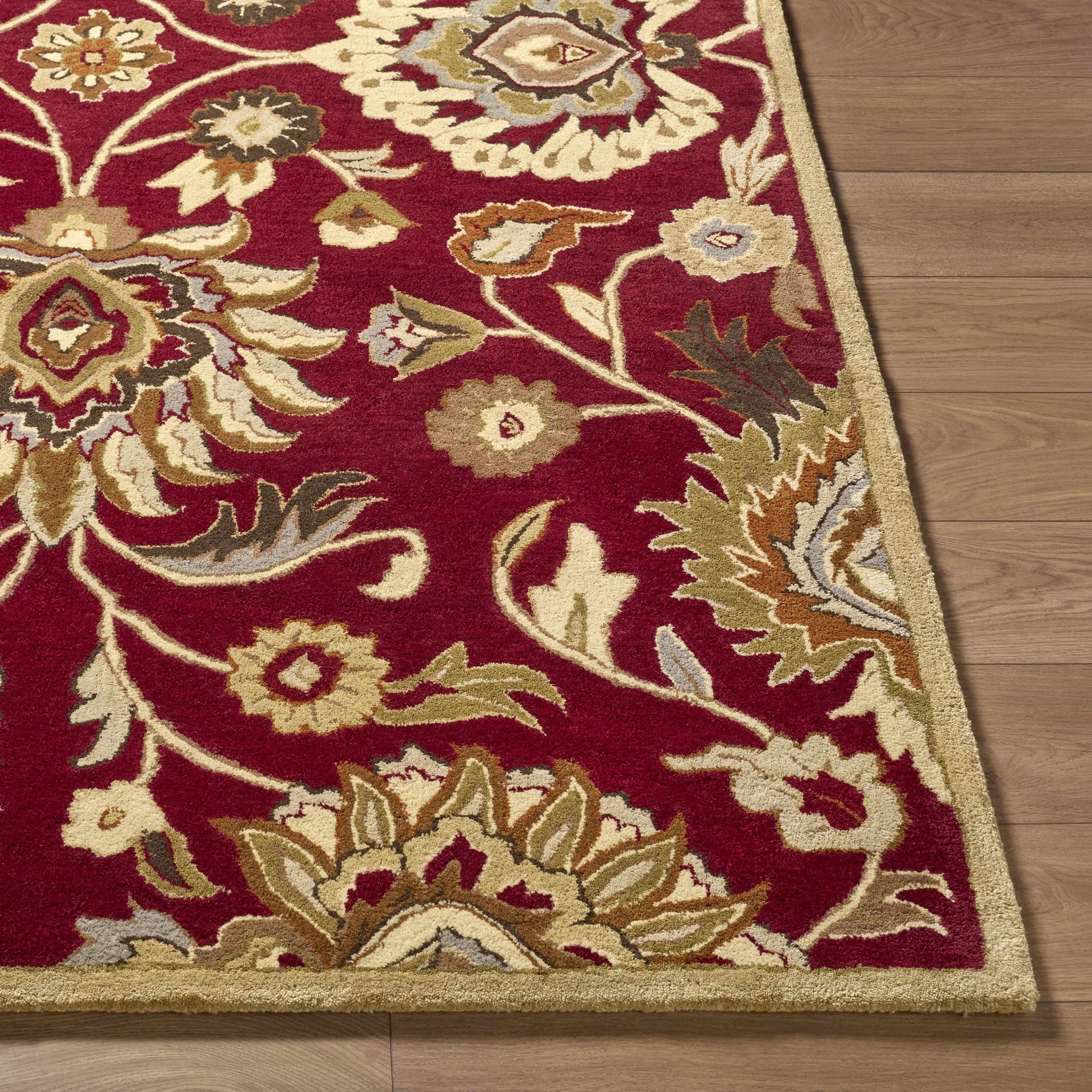 Conesus Red 1061 Hand Tufted Wool Rug - Ornate Home