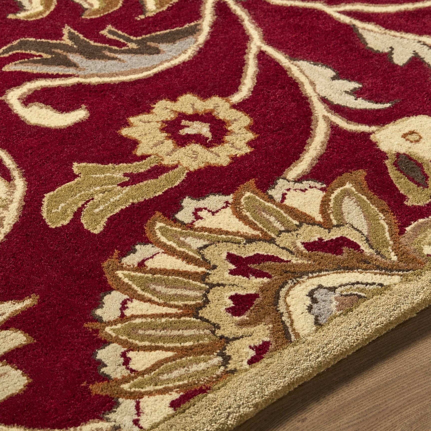 Conesus Red 1061 Hand Tufted Wool Rug - Ornate Home