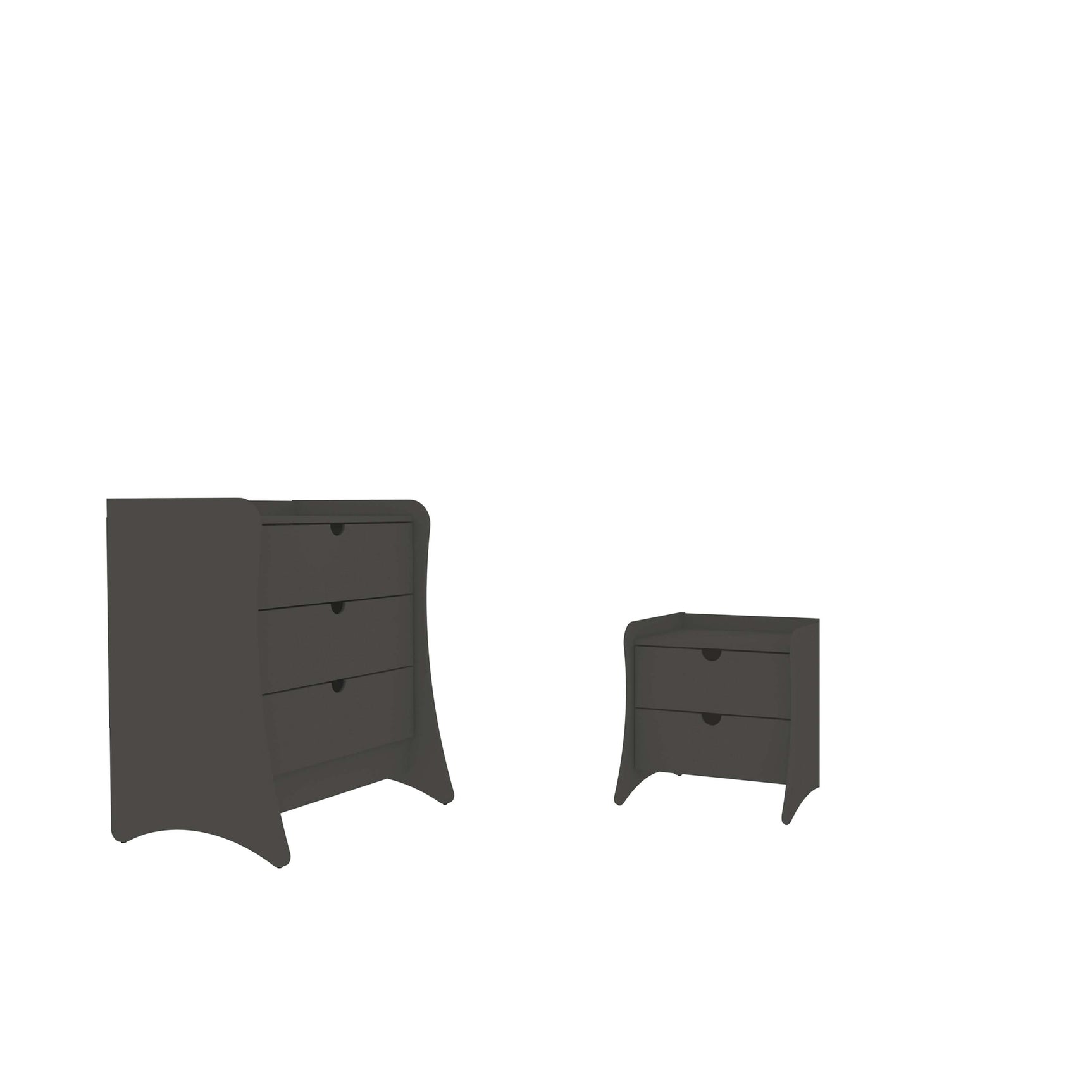 Coney 2-Piece Dresser and Nightstand in Grey - Ornate Home