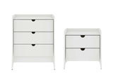 Coney 2-Piece Dresser and Nightstand in White - Ornate Home