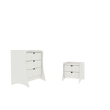 Coney 2-Piece Dresser and Nightstand in White - Ornate Home