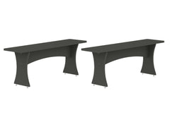 Coney Dining Bench in Gray (set of 2) - Ornate Home