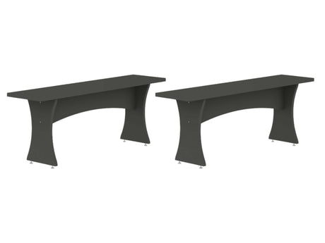 Coney Dining Bench in Gray (set of 2) - Ornate Home