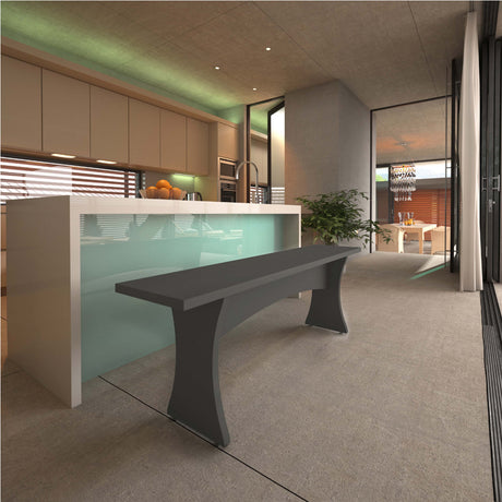 Coney Dining Bench in Gray (set of 2) - Ornate Home