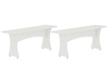 Coney Dining Bench in White (set of 2) - Ornate Home