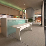 Coney Dining Bench in White (set of 2) - Ornate Home