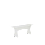 Coney Dining Bench in White (set of 2) - Ornate Home