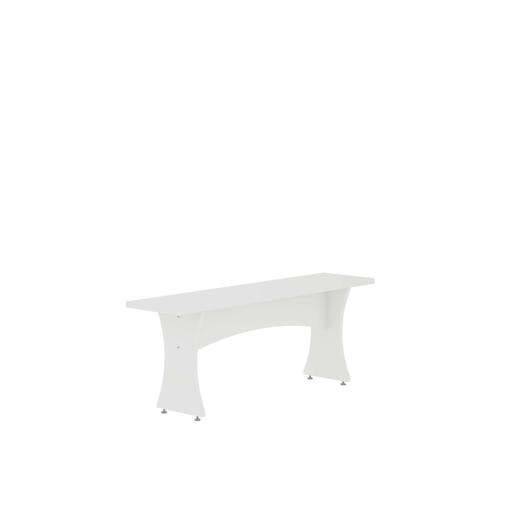 Coney Dining Bench in White (set of 2) - Ornate Home