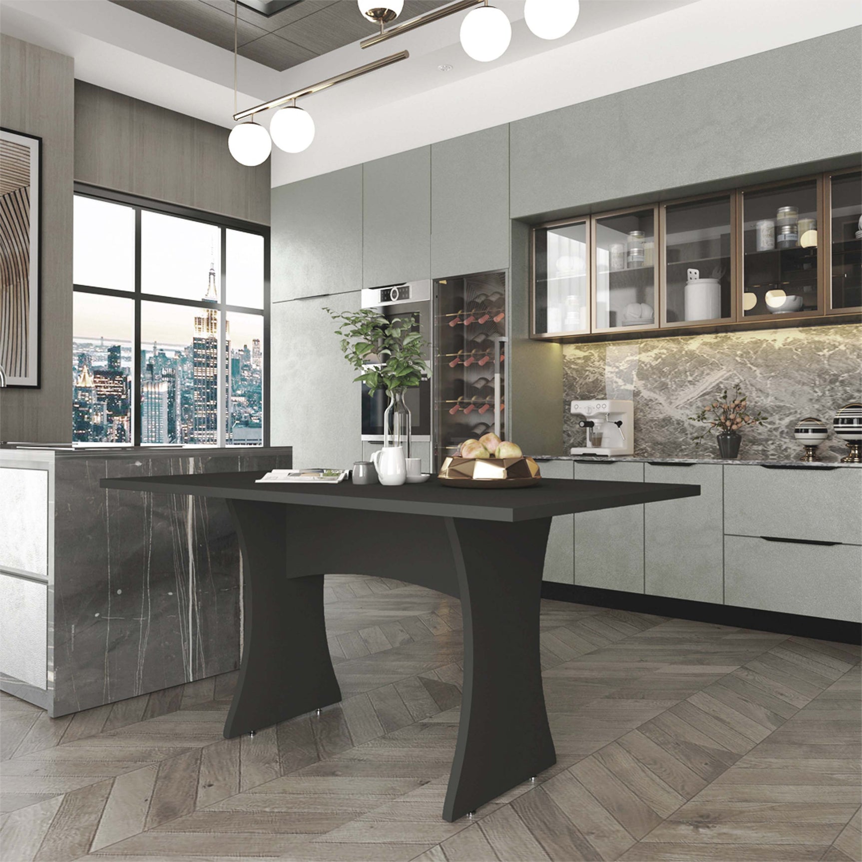 Coney Dining Table in Grey - Ornate Home