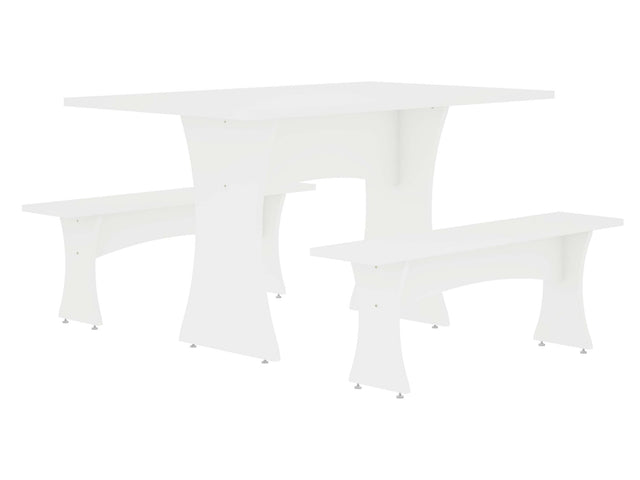 Coney Dining in White (set of 3) - Ornate Home
