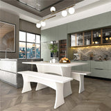 Coney Dining in White (set of 3) - Ornate Home