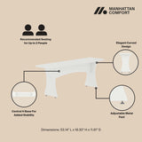 Coney Dining in White (set of 3) - Ornate Home