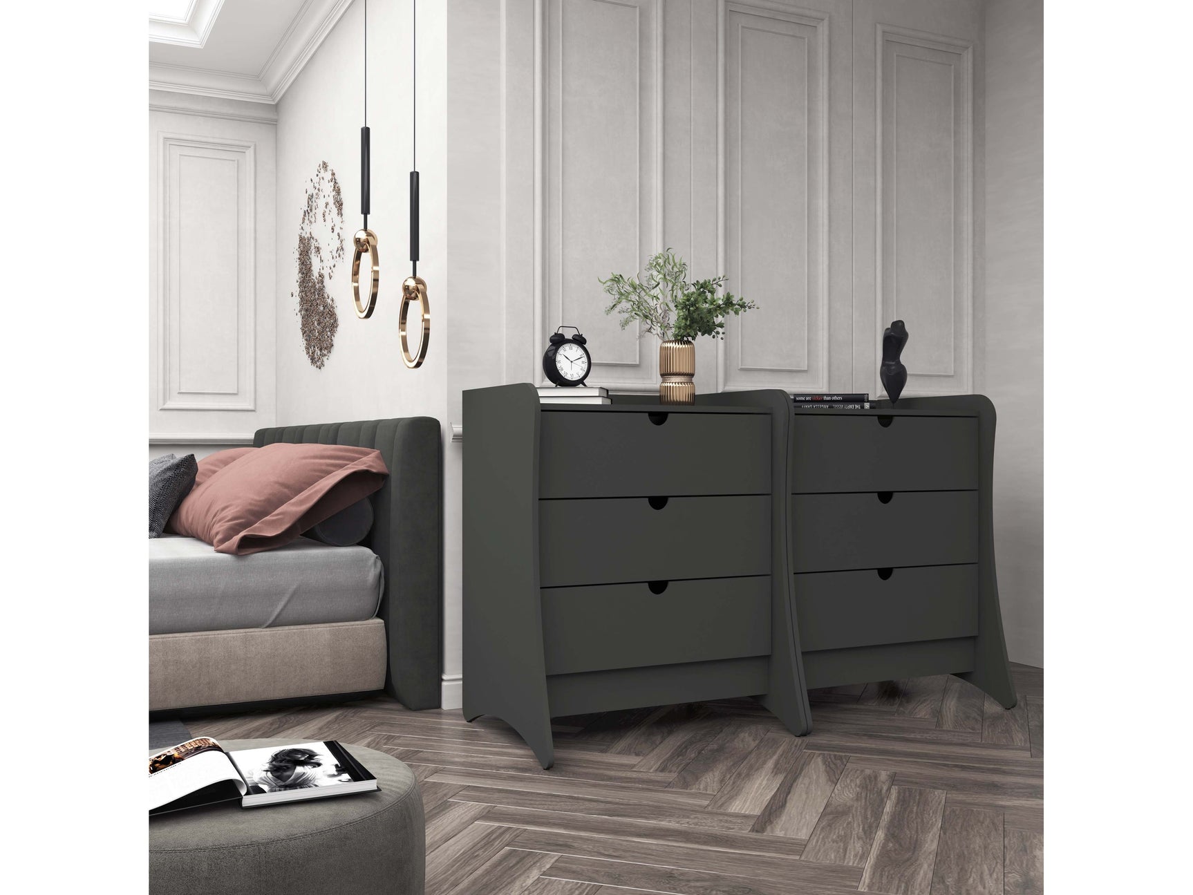 Coney Dresser in Gray (set of 2) - Ornate Home