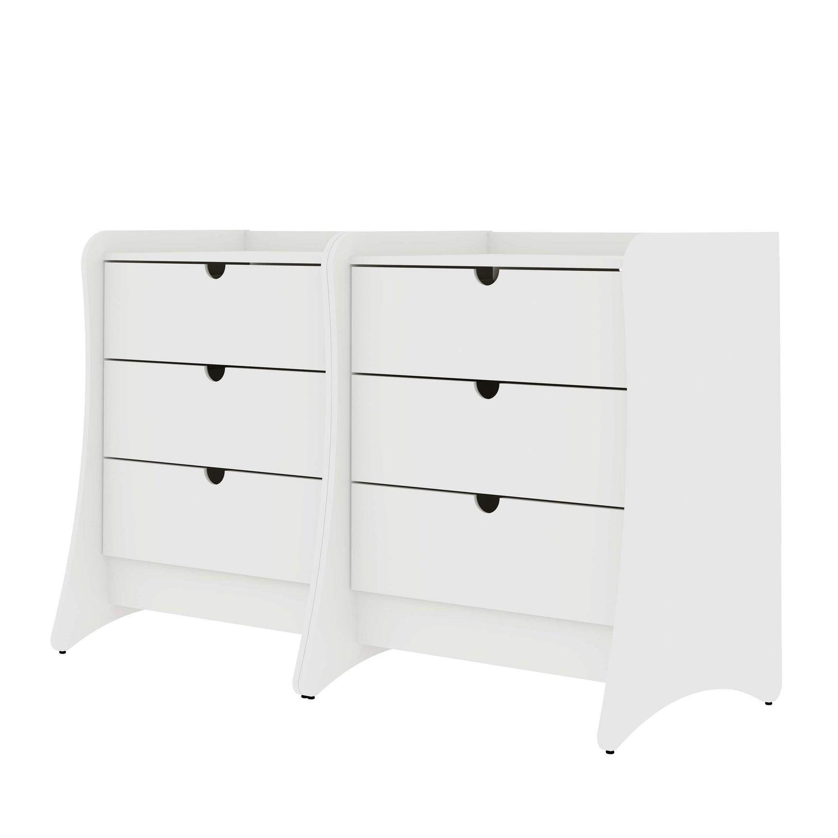 Coney Dresser in White (set of 2) - Ornate Home