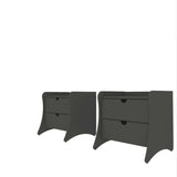 Coney Nightstand in Gray (set of 2) - Ornate Home