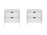 Coney Nightstand in White (set of 2) - Ornate Home