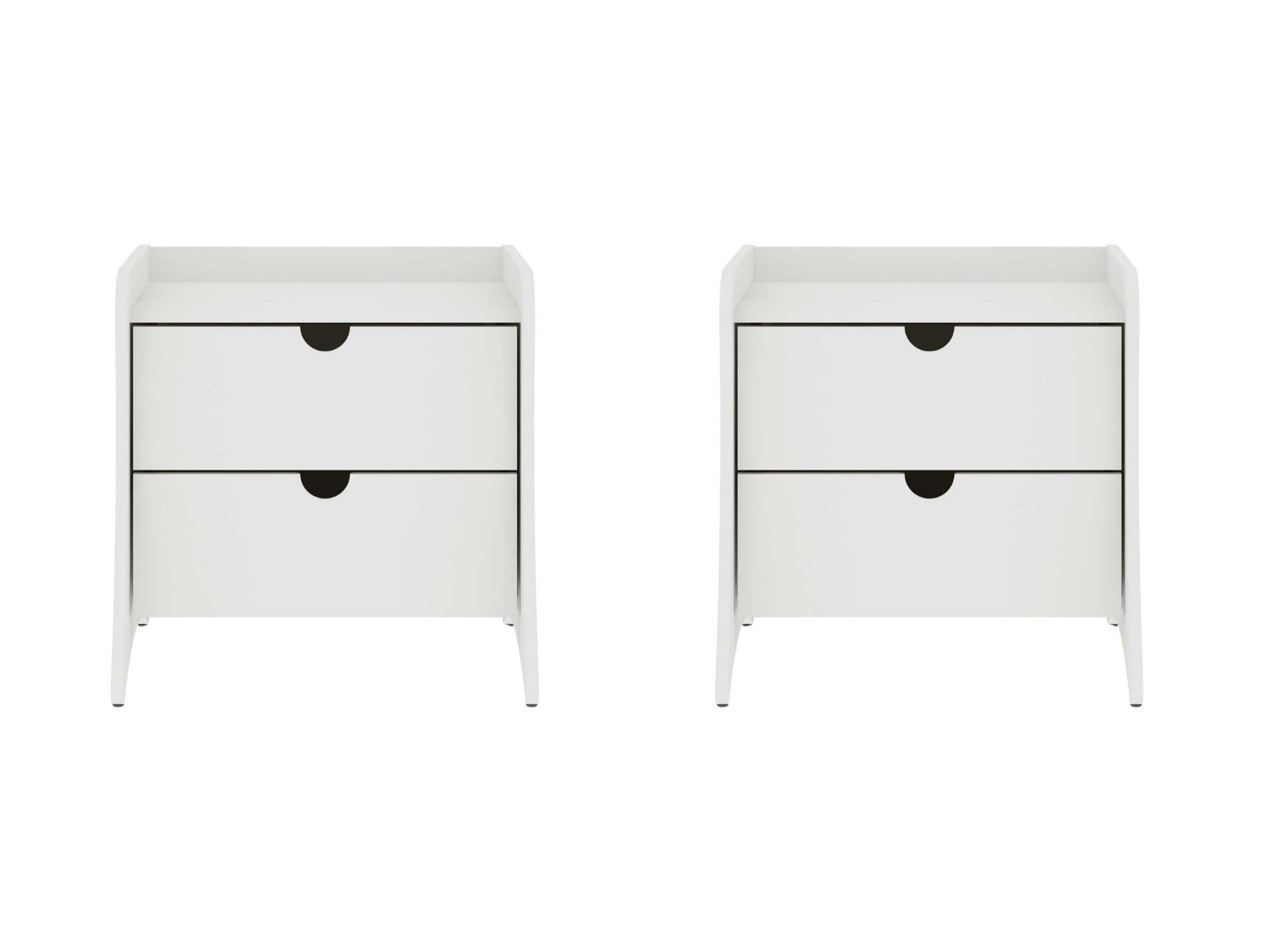 Coney Nightstand in White (set of 2) - Ornate Home
