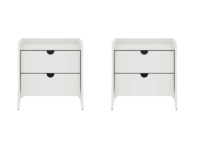 Coney Nightstand in White (set of 2) - Ornate Home