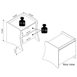 Coney Nightstand in White (set of 2) - Ornate Home