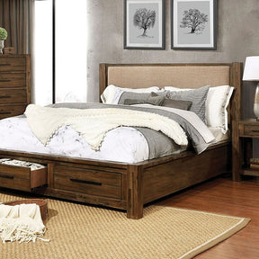 Coney Walnut/Tan Cal.King Bed - Ornate Home