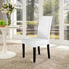 Confer White Dining Vinyl Side Chair - Ornate Home