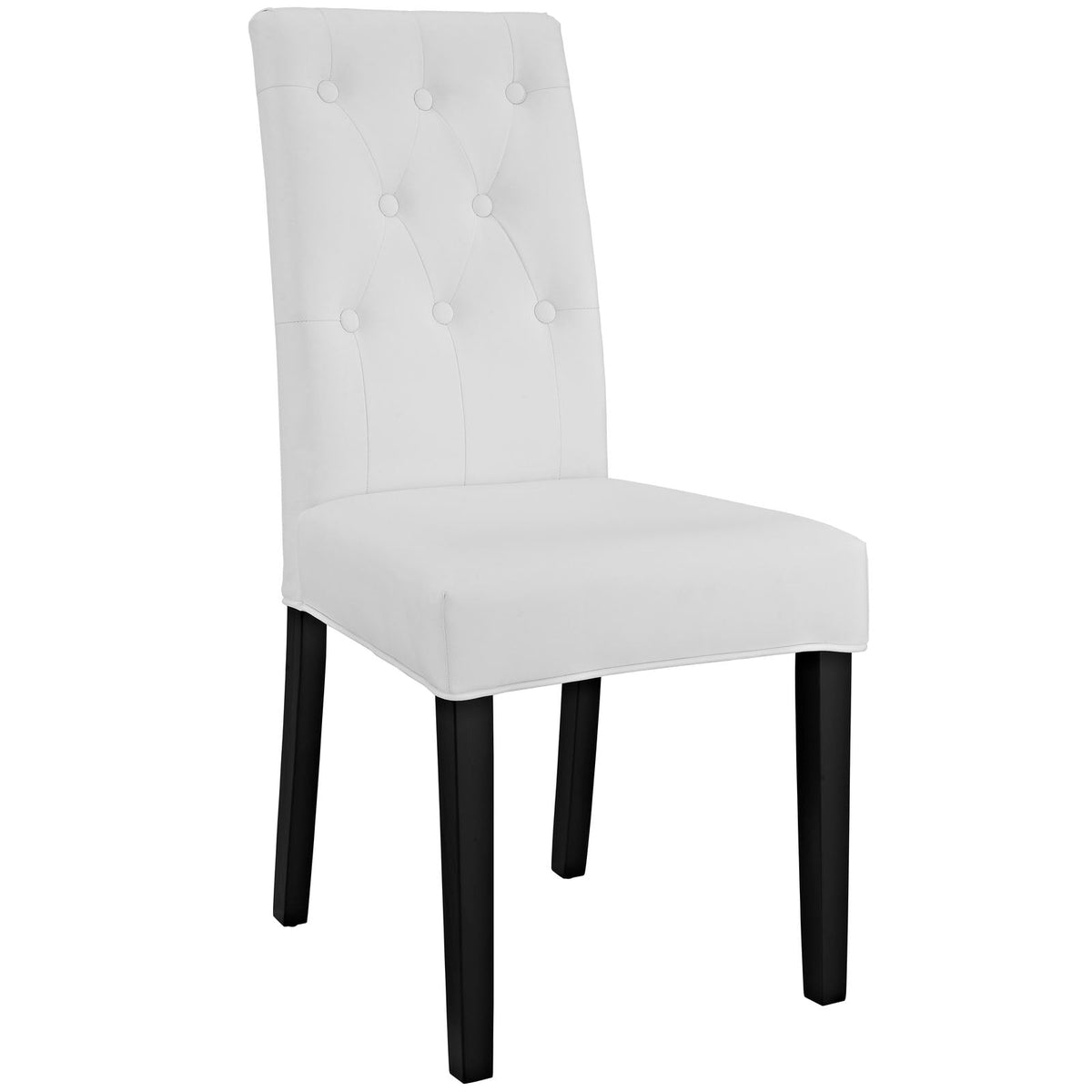 Confer White Dining Vinyl Side Chair - Ornate Home