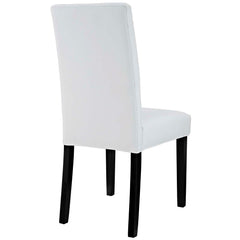 Confer White Vinyl Dining Side Chair (Set of 2) - Ornate Home