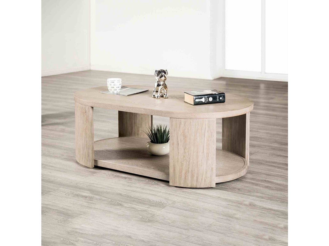 Conisbrough Oak Oval Cocktail Table - Ornate Home