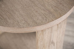 Conisbrough Oak Round End Table - Ornate Home