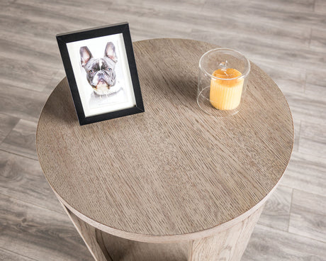 Conisbrough Oak Round End Table - Ornate Home