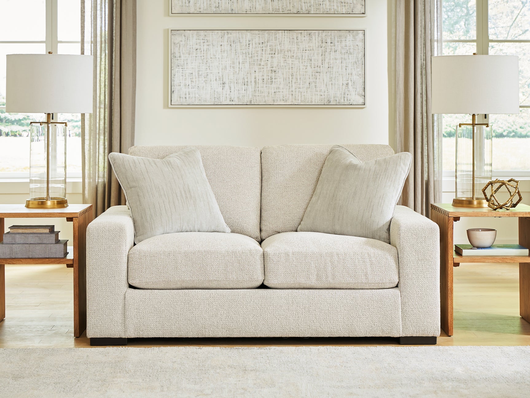 Conlee-Pike Linen Loveseat - Ornate Home