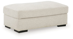 Conlee-Pike Linen Ottoman - Ornate Home