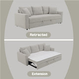 Connie Beige Boucle Sofa w/Sleeper - Ornate Home
