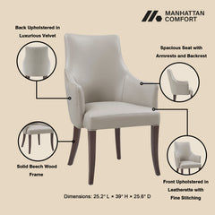 Connie Dining Armchair in Light Grey - Ornate Home