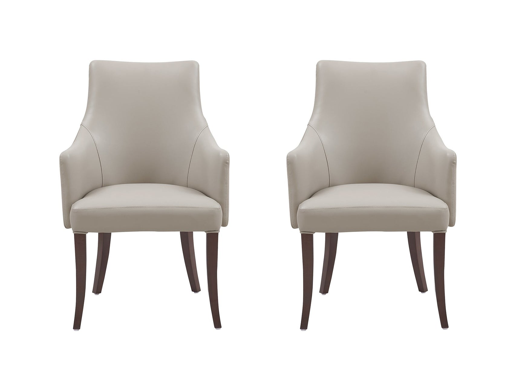 Connie Dining Armchair in Light Grey (set of 2) - Ornate Home