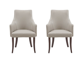 Connie Dining Armchair in Light Grey (set of 2) - Ornate Home