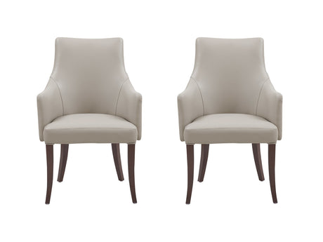Connie Dining Armchair in Light Grey (set of 2) - Ornate Home