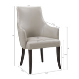Connie Dining Armchair in Light Grey (set of 2) - Ornate Home