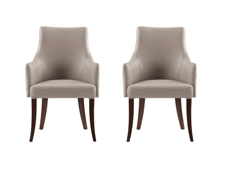 Connie Dining Armchair in Taupe (set of 2) - Ornate Home