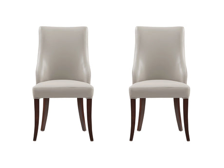 Connie Dining Chair in Light Grey (set of 2) - Ornate Home