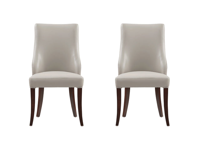 Connie Dining Chair in Light Grey (set of 2) - Ornate Home