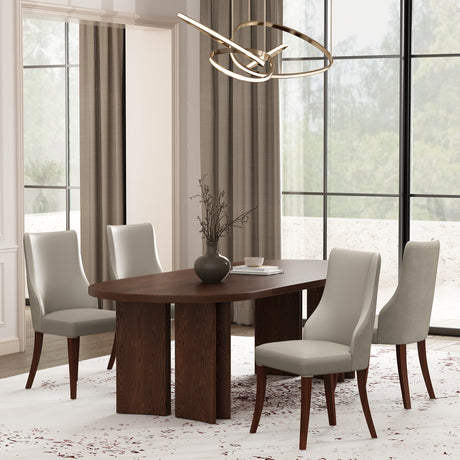 Connie Dining Chair in Light Grey (set of 4) - Ornate Home