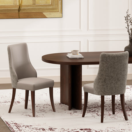 Connie Dining Chair in Taupe (set of 2) - Ornate Home