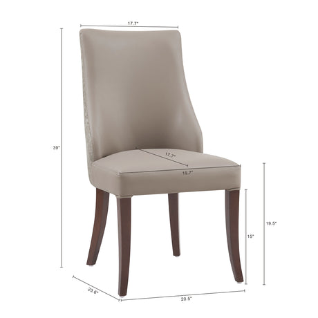 Connie Dining Chair in Taupe (set of 2) - Ornate Home