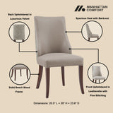 Connie Dining Chair in Taupe (set of 2) - Ornate Home