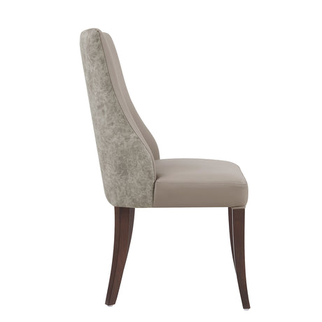 Connie Dining Chair in Taupe (set of 2) - Ornate Home