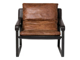 Conno Brownr Leather Club Chair - Ornate Home