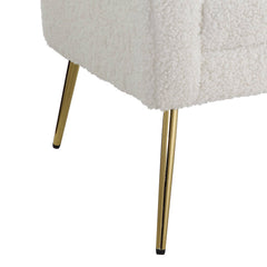 Connock White Teddy Sherpa Accent Chair - Ornate Home